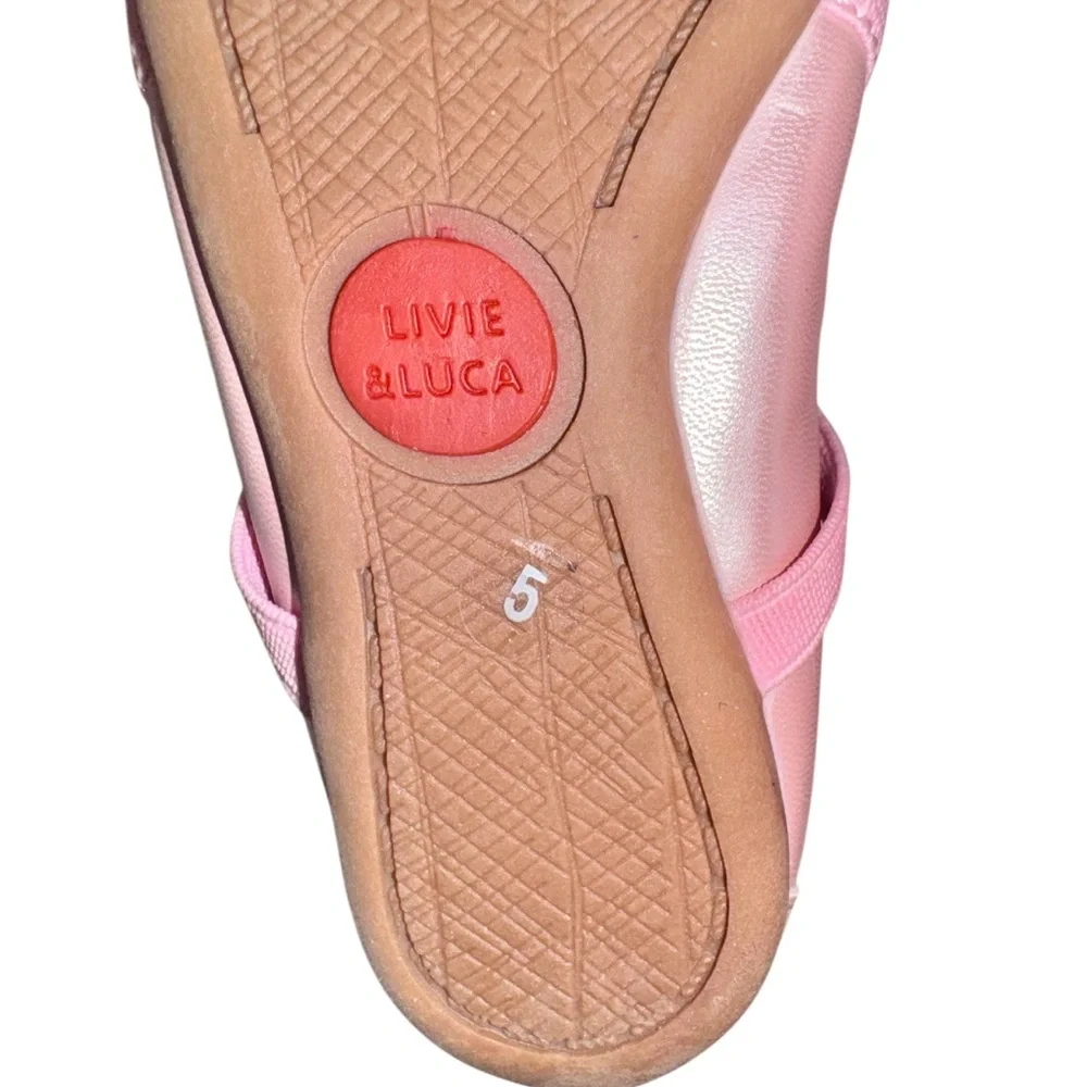 Wrn 1X 🐤 LIVIE AND & LUCA pink ballet flats girl’s shoes size 5
